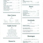 Original Bravos Mexican Restaurant menu (inside page)