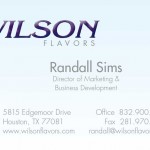 Wilson's business card